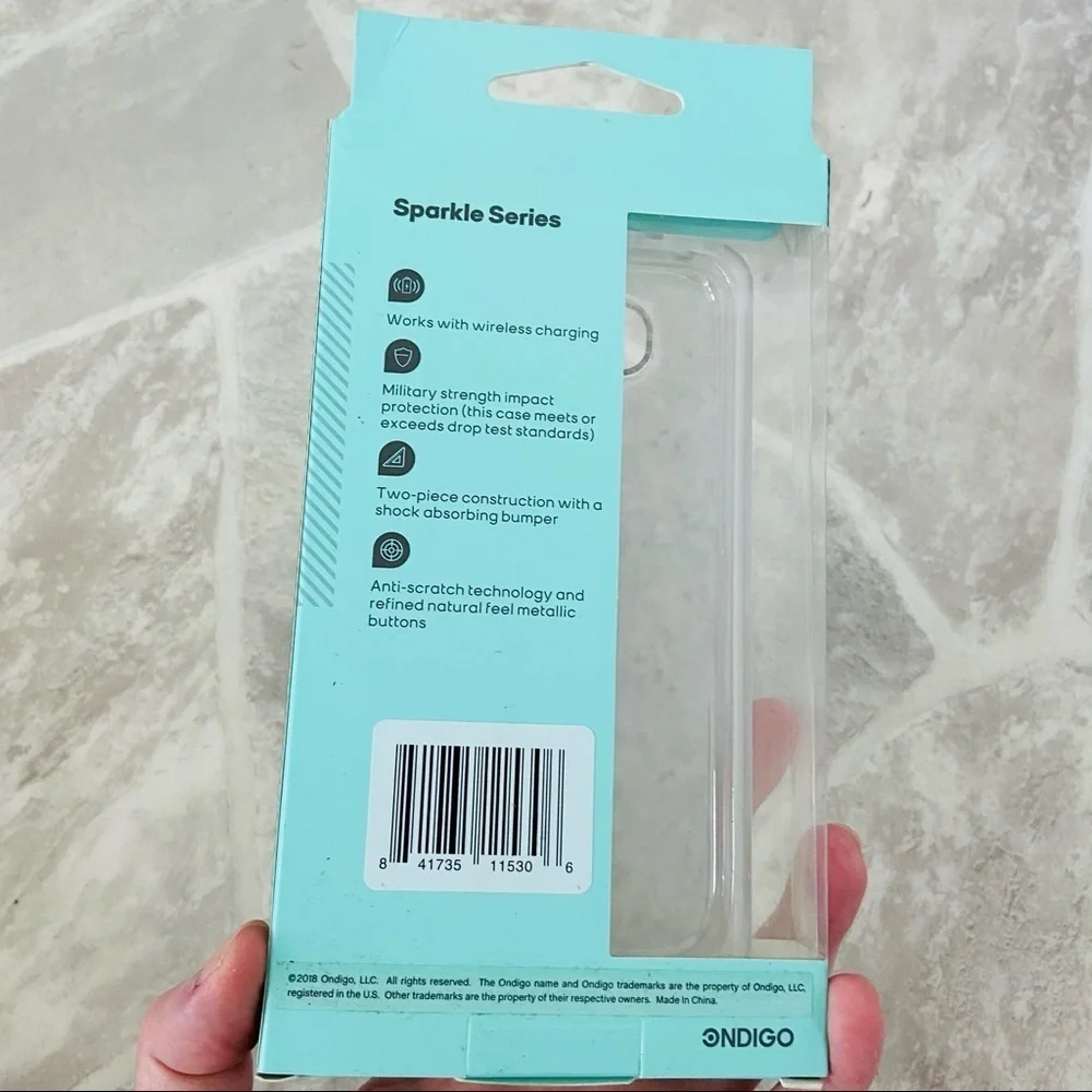 NWT G6 silver sparkly sparkle series protective phone case